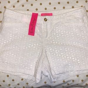 White Eyelet Lilly Pulitzer Shorts